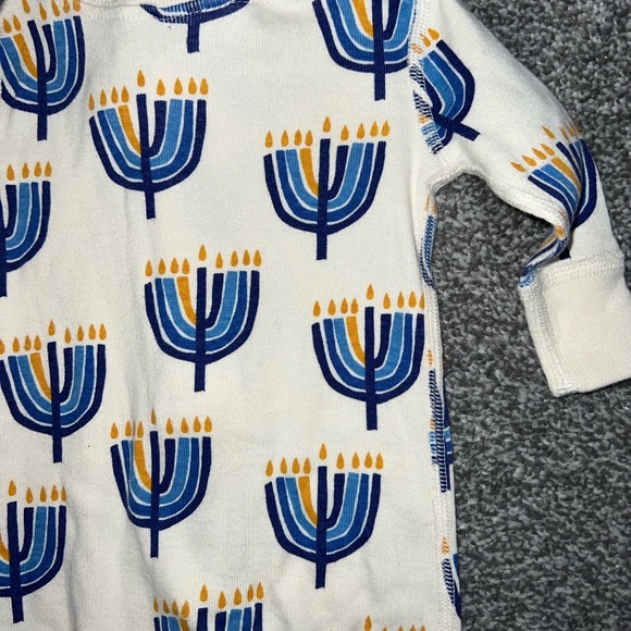 Hanna Andersson Baby Zip Sleeper Menorah One Piece 0-3 months - Picture 10 of 12